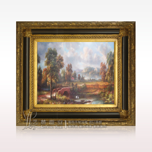 商品名称：欧式古典风景油画|美式乡村风景油画|山水风景油画定制